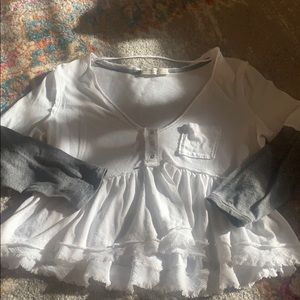 Free people quarter sleeve top